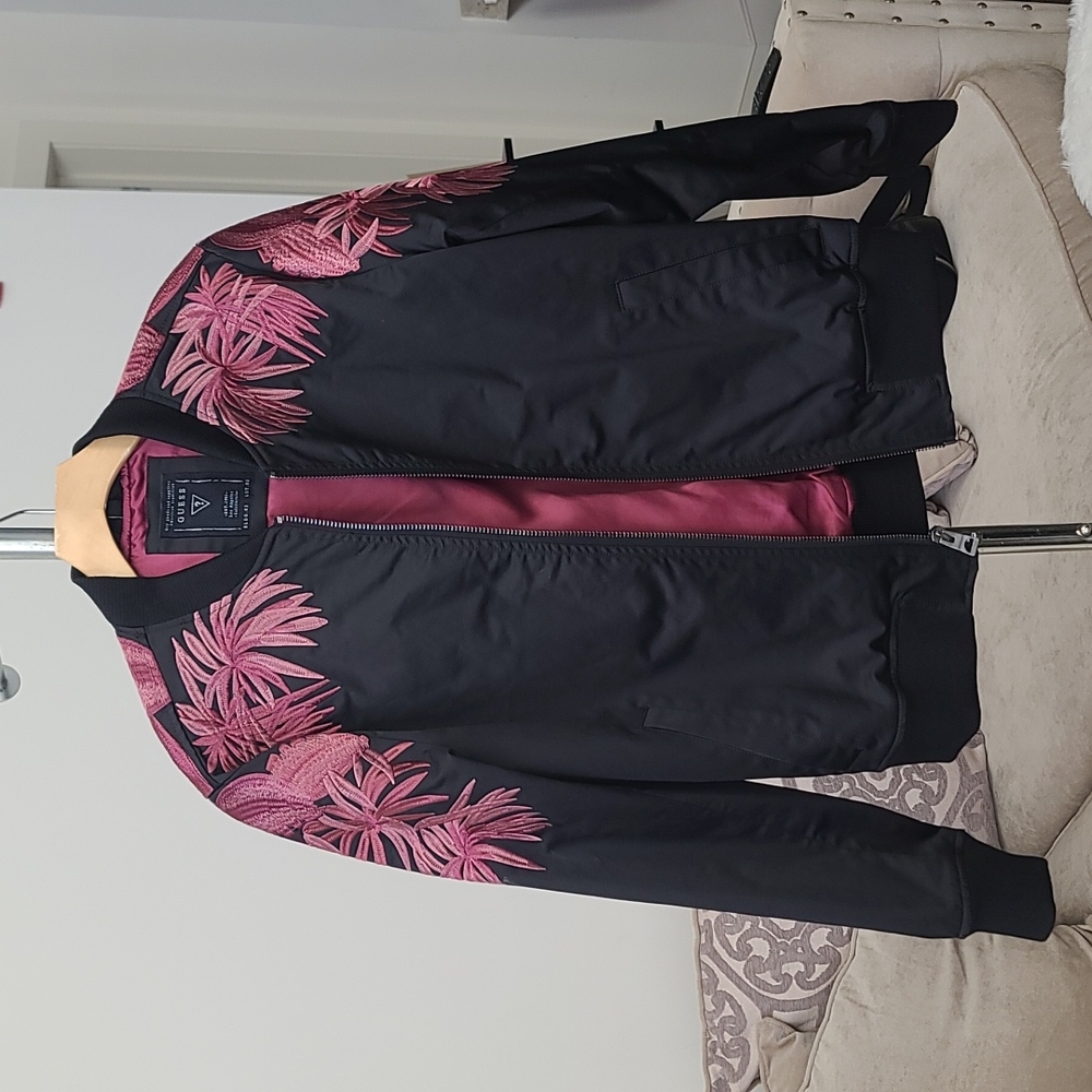Flower detail  bomber jacket